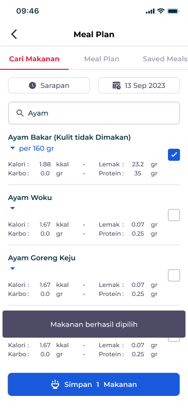 Meal Plans & Saved Meals screenshot 5